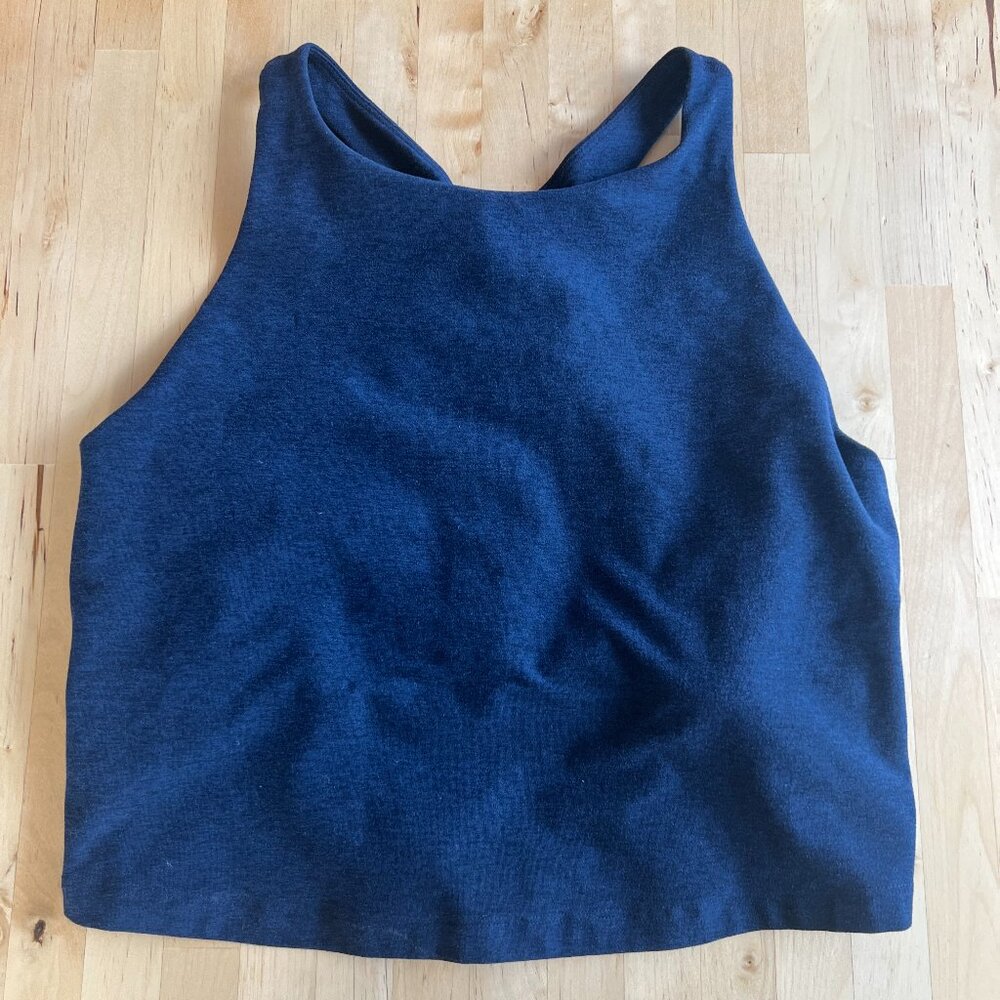 Beyond Yoga Refocus Cropped Tank - Nocturnal Navy / L